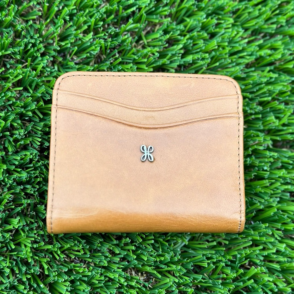 HOBO Max Mini Bifold Wallet For Women - Leather. Color truffle.